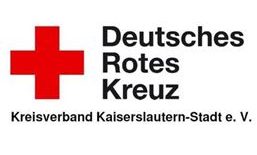 Logo des Deutschen Roten Kreuzes mit rotem Kreuz und schwarzem Schriftzug „Deutsches Rotes Kreuz“ Kreisverband Kaiserslautern-Stadt e.V.
